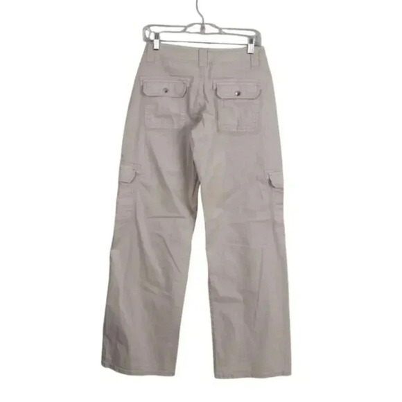 NWT Garage Cargo Pant Cleo Beige Wide Leg Cotton Relaxed Fit Size 0 - Picture 7 of 14